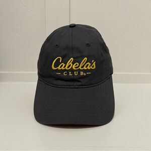 Cabela’s Club Gray Unstructured Hat NWOT Strapback Embroidered Logo OSFM